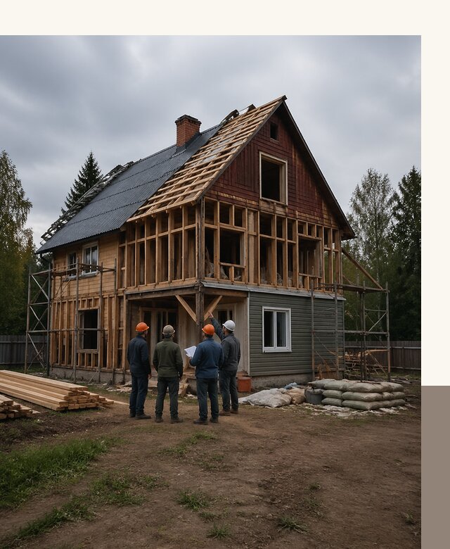 Реконструкция дачного дома в Сестрорецке под ключ с проектом